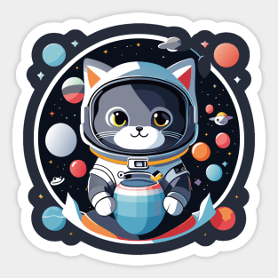 Cosmic Cat: Scottish Gray's Space Adventures Sticker